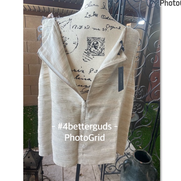 NEW Lafayette 148 NY Sleeveless Tweed like textured Lined Sleeveless Blouse 24W - Picture 15 of 16